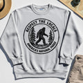 Retro Respect the Locals Bigfoot Sweatshirt, Funny Sasquatch National Park Camping Sweatshirt 7
