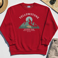 Yellowstone National Park Sweatshirt, Bear & Pines Mountain Graphic Sweatshirt 7