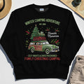 Winter Camping Adventure Sweatshirt, Retro Car with Tree Family Christmas Camping Sweatshirt 2