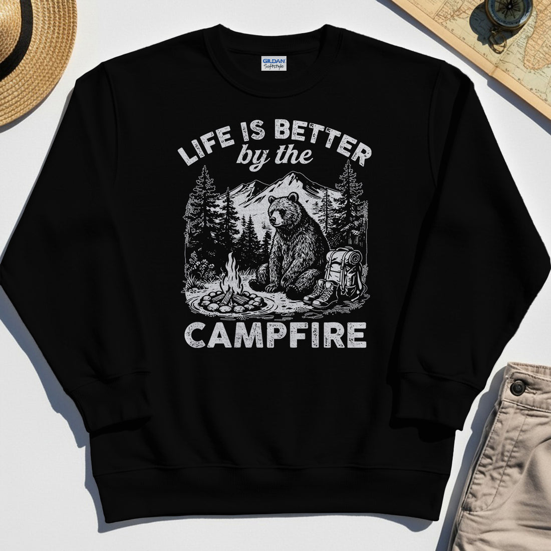 "Life Is Better By The Campfire" Quote Sweatshirts 1