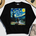 Funny Sasquatch Van Gogh Parody Sweatshirt, Bigfoot Starry Night Sweatshirt 2