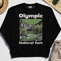 Olympic National Park Sweatshirt, Vintage Mountain River Scene Sweatshirt For Outdoor Adventure Campers 2