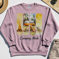 Van Life and Campfire Graphic Sweatshirt, Watercolor Campfire and Tent Graphic Sweatshirt For Outdoor Lovers 8