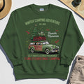 Winter Camping Adventure Sweatshirt, Retro Car with Tree Family Christmas Camping Sweatshirt 3