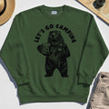 Let’s Go Camping Funny Bear Drinking Beer Sweatshirt, Beer Lover Sweatshirt for Outdoor Adventure & Camping Fans 1