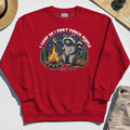 I Camp So I Don’t Punch People Sweatshirt, Funny Raccoon Marshmallow Campfire Sweatshirt 7