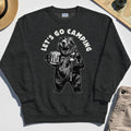 Let’s Go Camping Funny Bear Drinking Beer Sweatshirt, Beer Lover Sweatshirt for Outdoor Adventure & Camping Fans 3