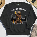 Let’s Go Camping Sweatshirt, Funny Beer Drinking Bear Graphic Sweatshirt For Outdoor & Camping Lovers 4
