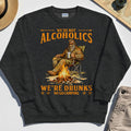 We’re Not Alcoholics We’re Drunks We Go Camping Sweatshirt, Funny Camping Beer Sweatshirt 3