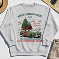 Winter Camping Adventure Sweatshirt, Retro Car with Tree Family Christmas Camping Sweatshirt 5