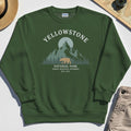 Yellowstone National Park Sweatshirt, Bear & Pines Mountain Graphic Sweatshirt 3