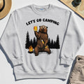 Let’s Go Camping Sweatshirt, Funny Beer Drinking Bear Graphic Sweatshirt For Outdoor & Camping Lovers 5