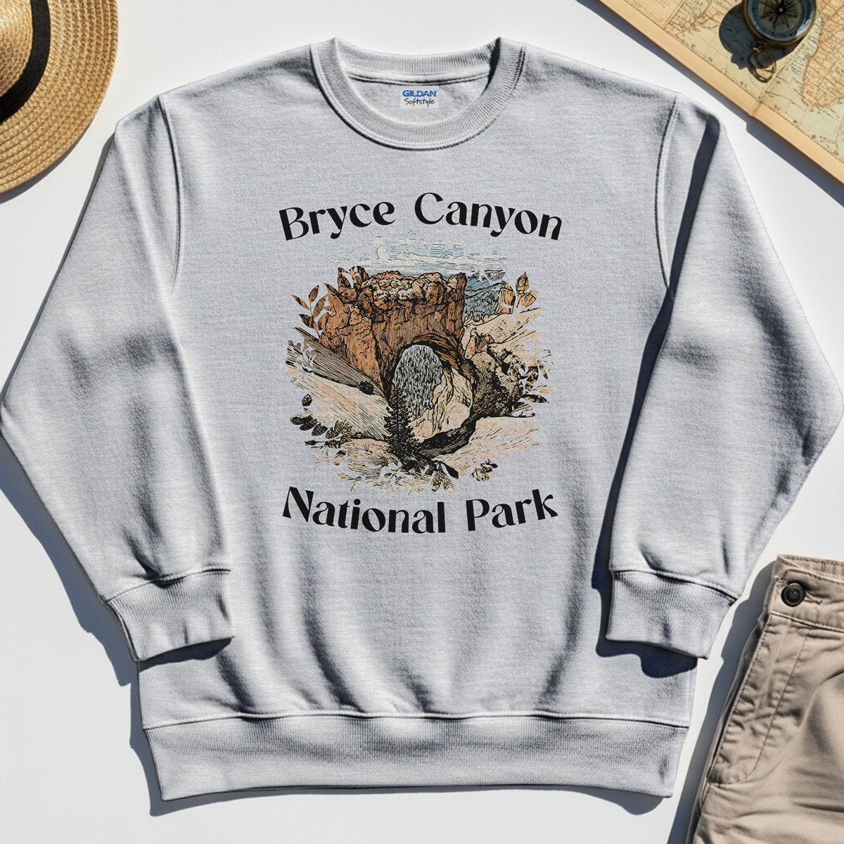 Retro Utah Nature Sweatshirt For Outdoor Adventure & Campers 4