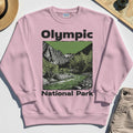 Olympic National Park Sweatshirt, Vintage Mountain River Scene Sweatshirt For Outdoor Adventure Campers 5