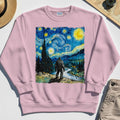 Funny Sasquatch Van Gogh Parody Sweatshirt, Bigfoot Starry Night Sweatshirt 5