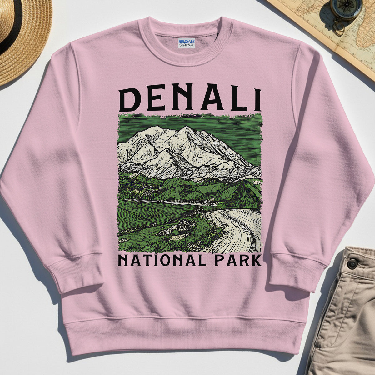 Denali National Park Sweatshirt, National Park Mountain Landscape Sweatshirt 5