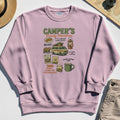 Camper’s Family Vacation Sweatshirt, Funny Outdoor Campfire Coffee Trail Mix Adventure Sweatshirt 6