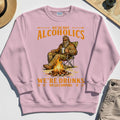 We’re Not Alcoholics We’re Drunks We Go Camping Sweatshirt, Funny Camping Beer Sweatshirt 5