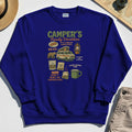 Camper’s Family Vacation Sweatshirt, Funny Outdoor Campfire Coffee Trail Mix Adventure Sweatshirt 7