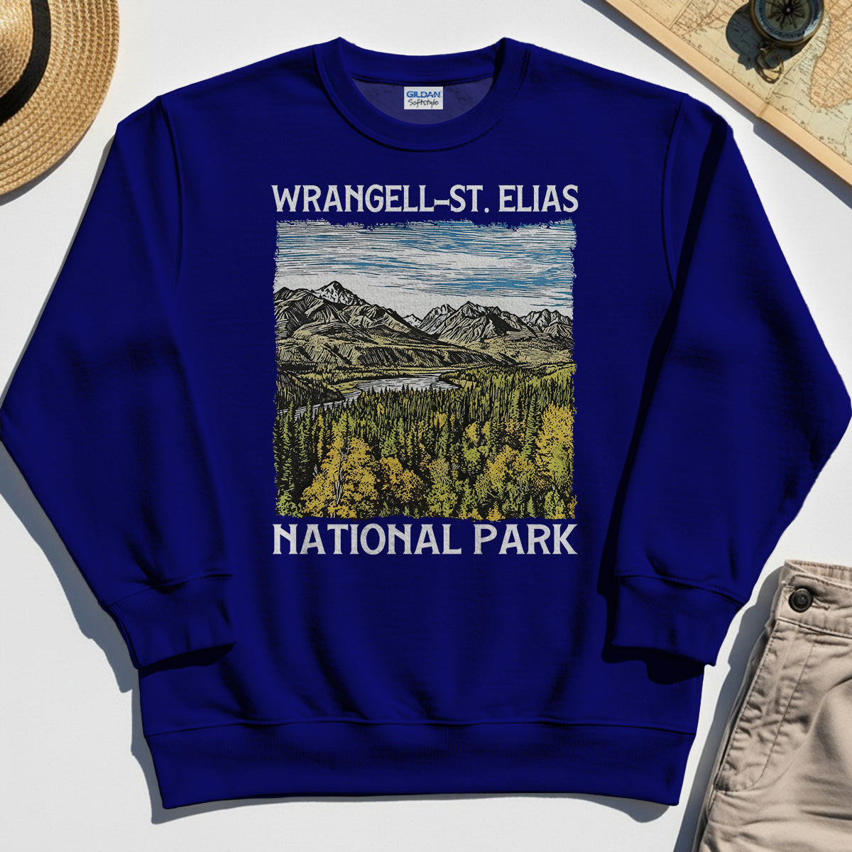 Alaska Mountain & Forest Wrangell-St. Elias National Park Sweatshirt 6