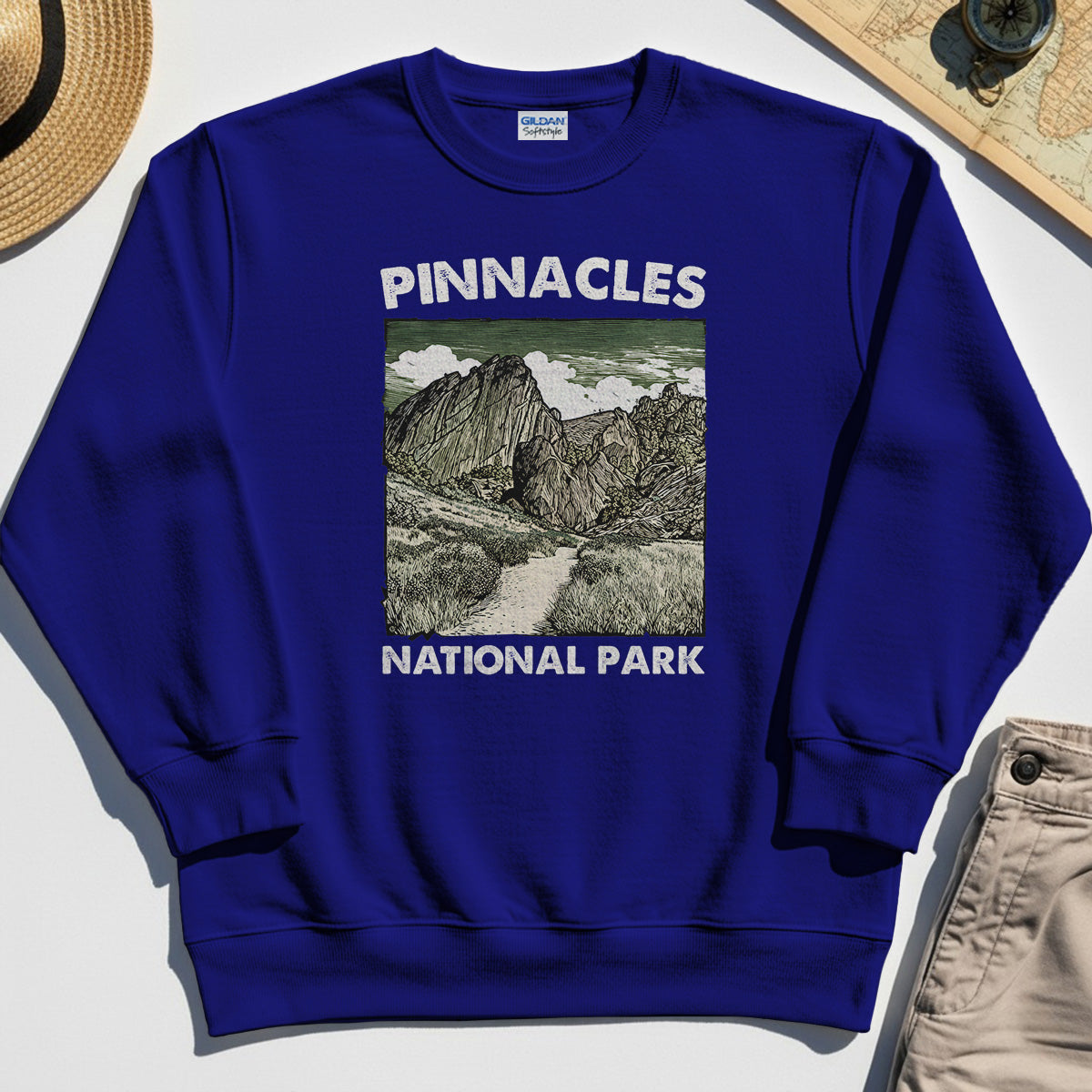 Pinnacles National Park Sweatshirt, Vintage Nature Camping Adventure Sweatshirt 6