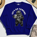 Let’s Go Camping Funny Bear Drinking Beer Sweatshirt, Beer Lover Sweatshirt for Outdoor Adventure & Camping Fans 6