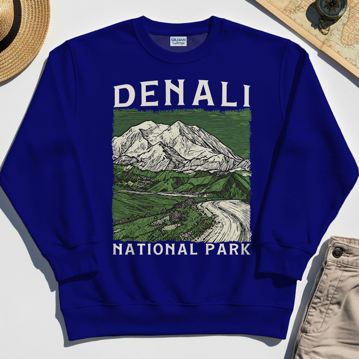 Denali National Park Sweatshirt, National Park Mountain Landscape Sweatshirt 6