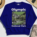 Olympic National Park Sweatshirt, Vintage Mountain River Scene Sweatshirt For Outdoor Adventure Campers 6