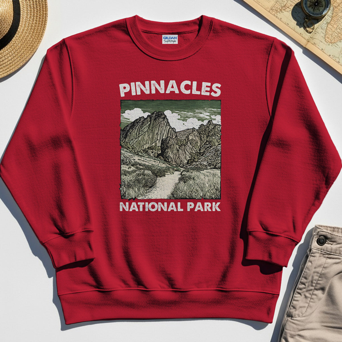 Pinnacles National Park Sweatshirt, Vintage Nature Camping Adventure Sweatshirt 7