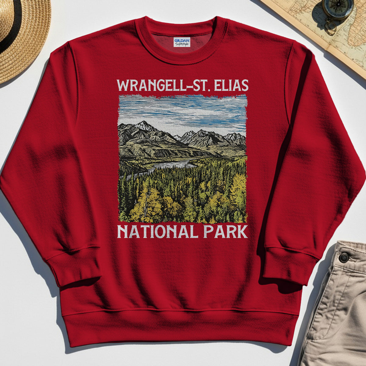 Alaska Mountain & Forest Wrangell-St. Elias National Park Sweatshirt 7