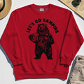 Let’s Go Camping Funny Bear Drinking Beer Sweatshirt, Beer Lover Sweatshirt for Outdoor Adventure & Camping Fans 7