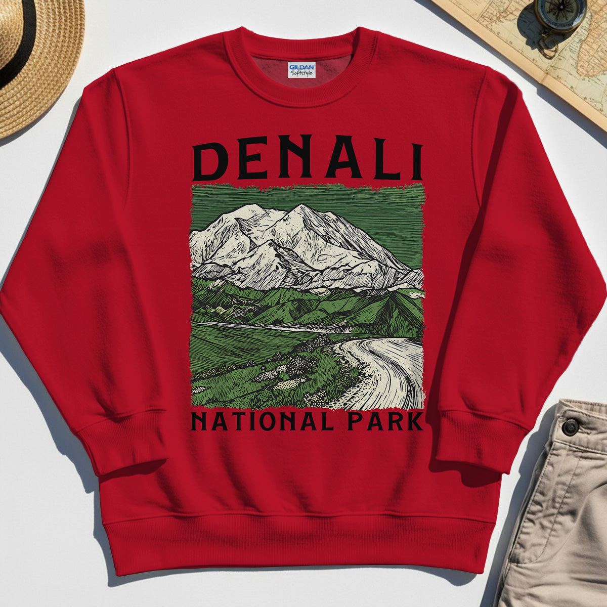 Denali National Park Sweatshirt, National Park Mountain Landscape Sweatshirt 7
