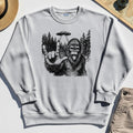 Funny Bigfoot Rock On Sweatshirt 8
