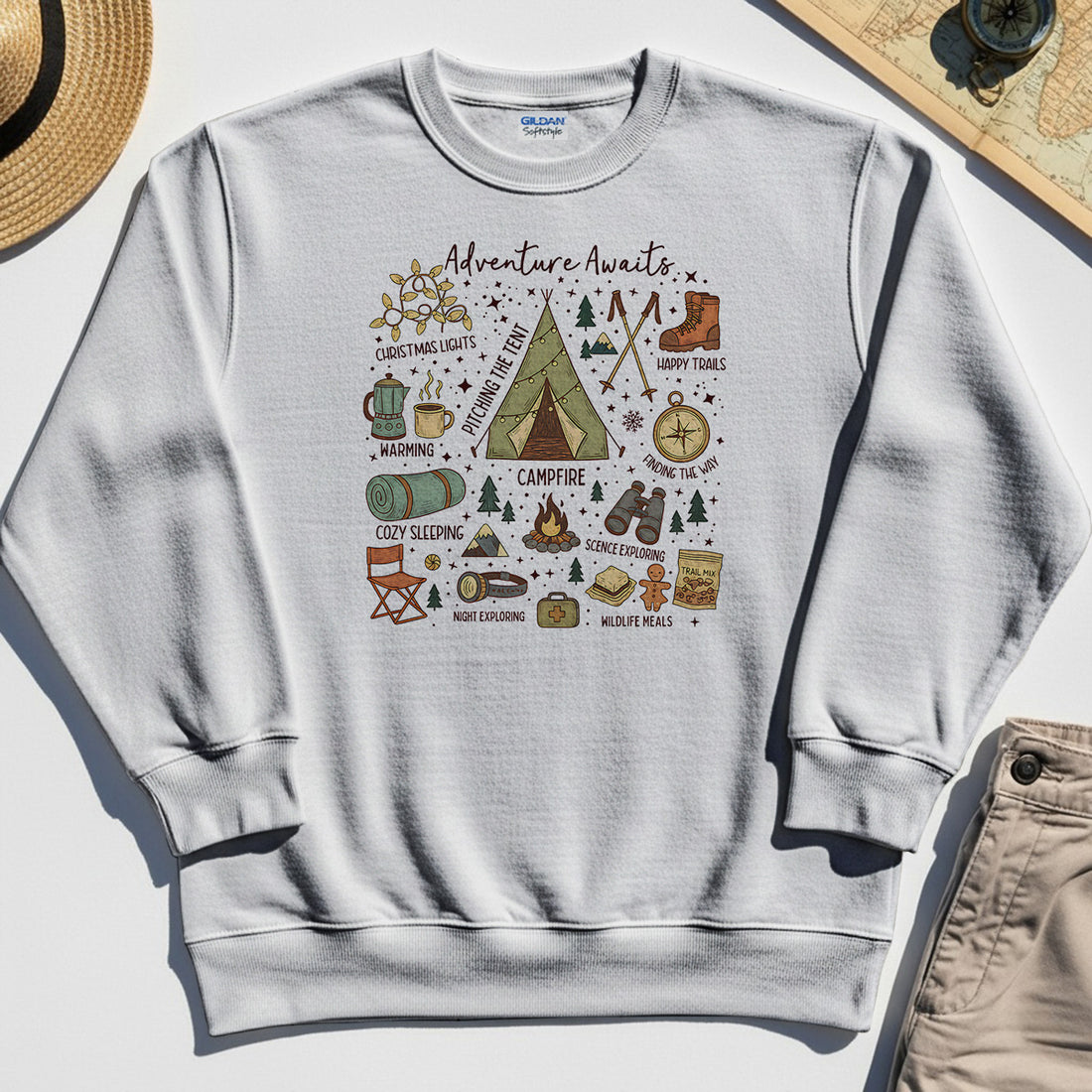 Camping Adventure Awaits Sweatshirt 1