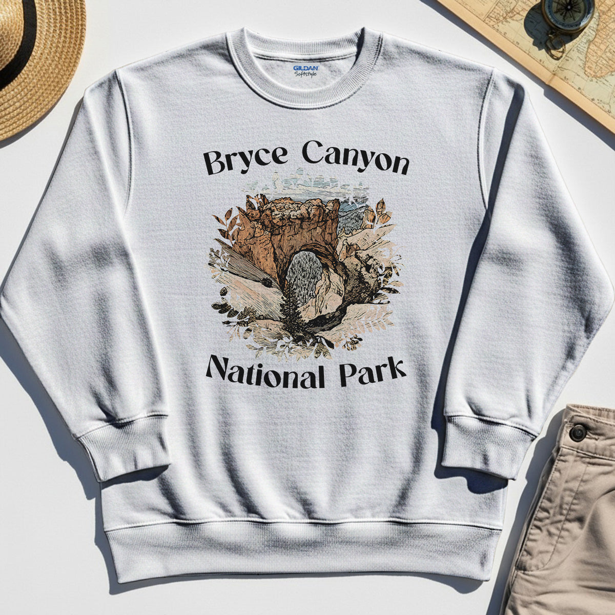 Retro Utah Nature Sweatshirt For Outdoor Adventure & Campers 8