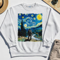 Funny Sasquatch Van Gogh Parody Sweatshirt, Bigfoot Starry Night Sweatshirt 9