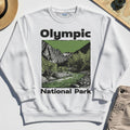 Olympic National Park Sweatshirt, Vintage Mountain River Scene Sweatshirt For Outdoor Adventure Campers 8