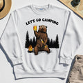 Let’s Go Camping Sweatshirt, Funny Beer Drinking Bear Graphic Sweatshirt For Outdoor & Camping Lovers 1