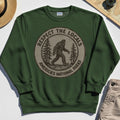 Retro Respect the Locals Bigfoot Sweatshirt, Funny Sasquatch National Park Camping Sweatshirt 4