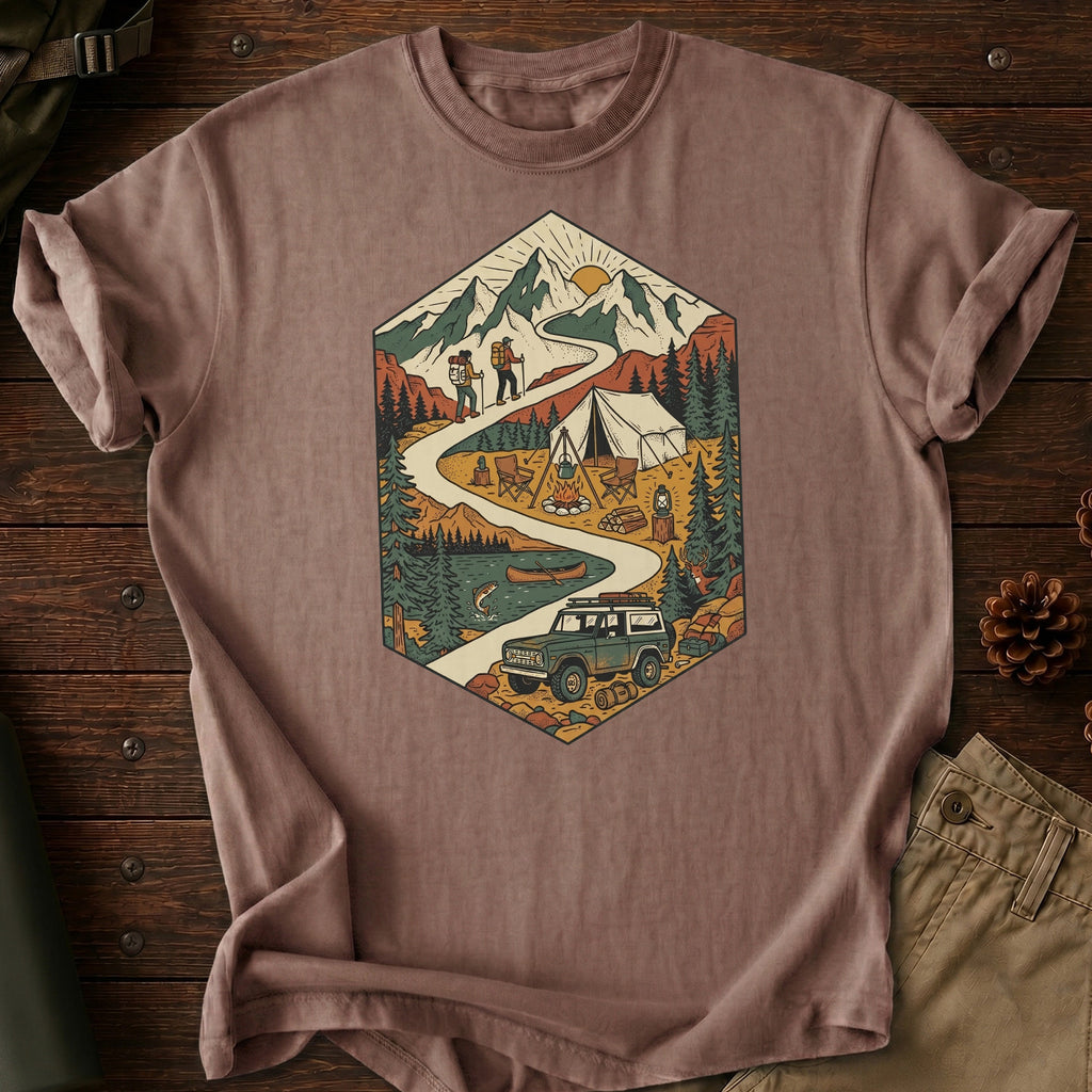Illustration Road Camp T-Shirt