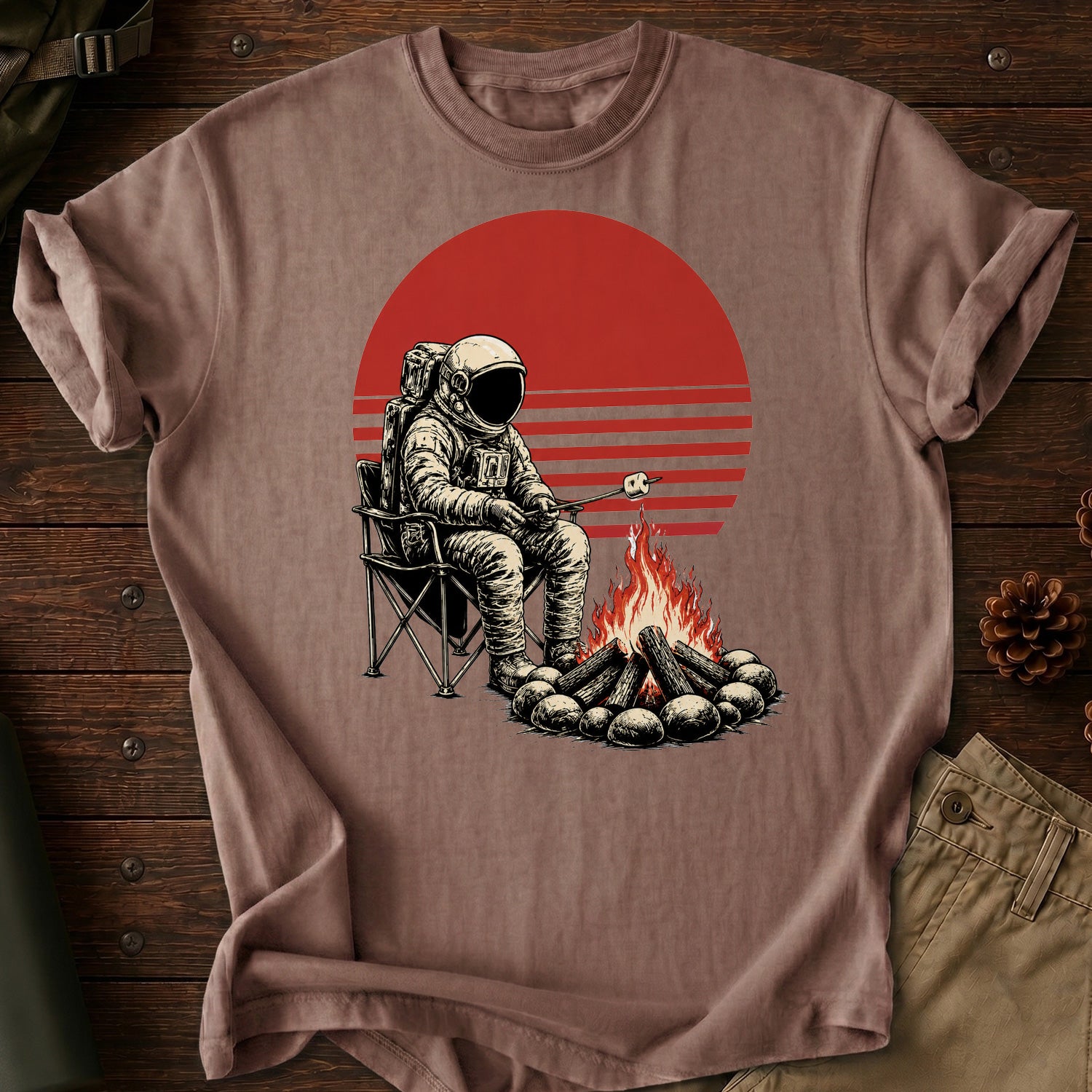 Astronaut Camping T-Shirt