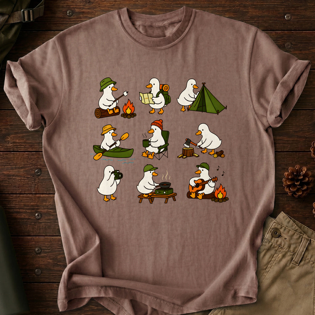Silly Geese Camping Guide T-Shirt