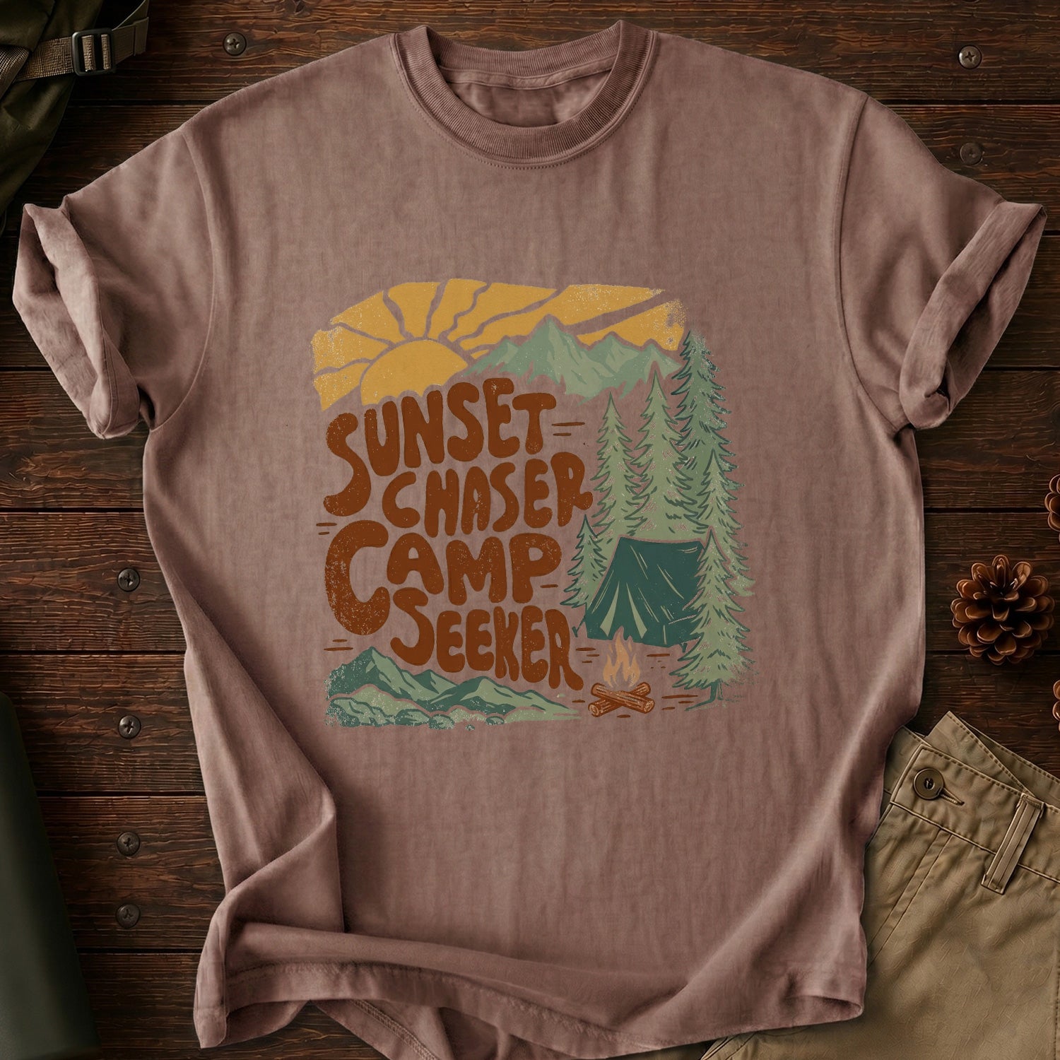 Sunset Chaser, Camp Seeker T-Shirt
