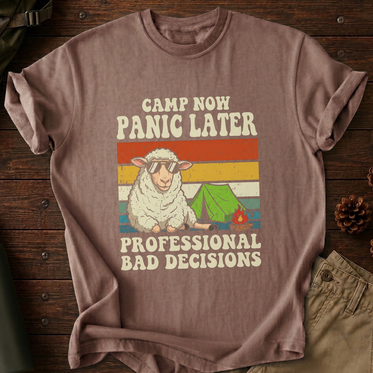 Camp Now Panic Later T-Shirt
