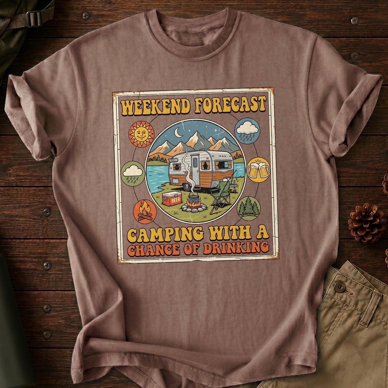 Weekend Forecast Camping T-Shirt