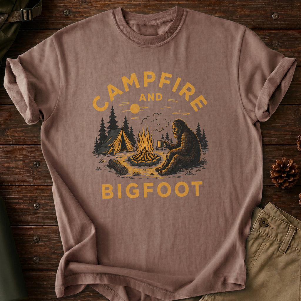 Campfire And Bigfoot T-Shirt