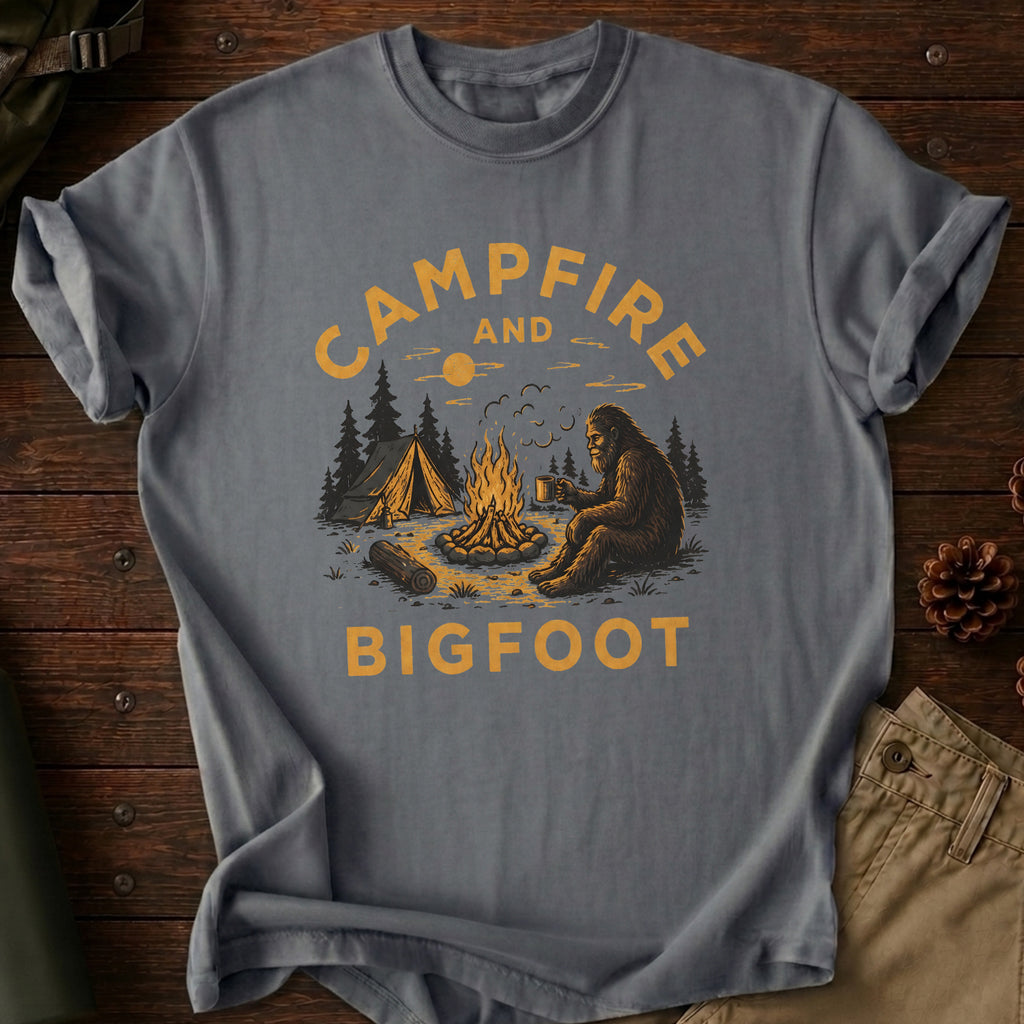 Campfire And Bigfoot T-Shirt