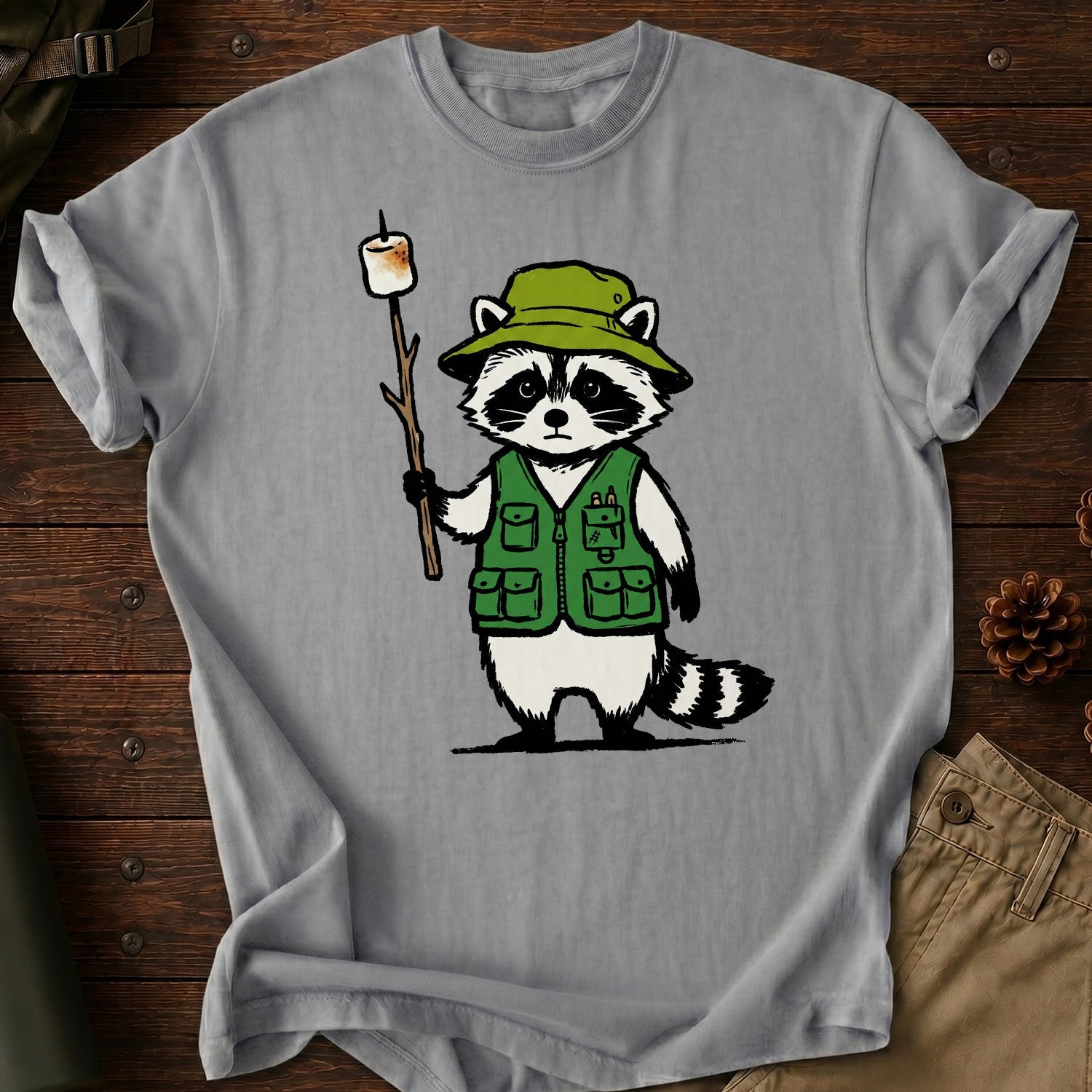 Camping Racoon T-Shirt