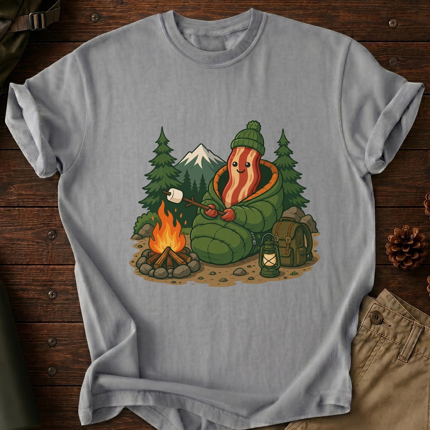 Camping Bacon T-Shirt