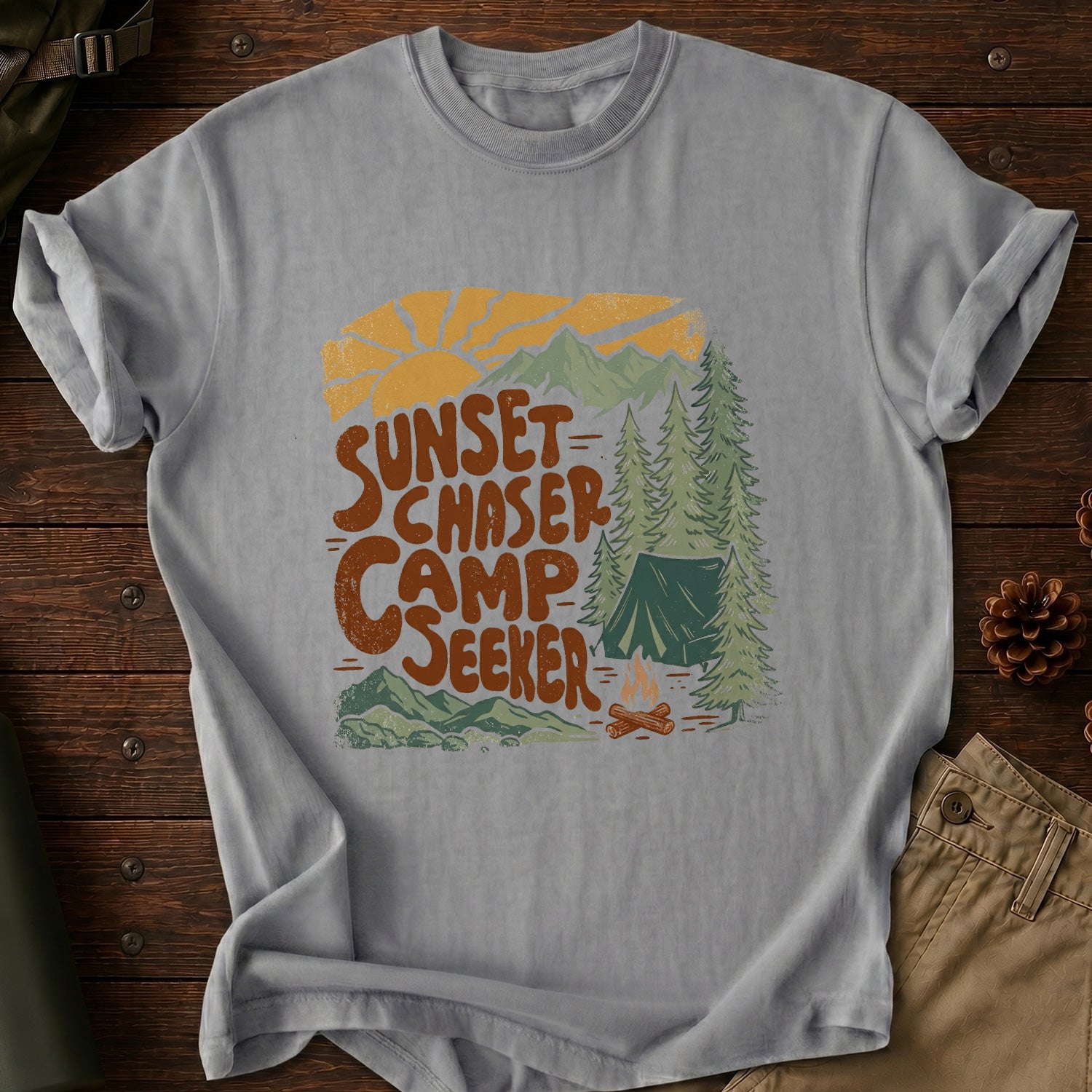 Sunset Chaser, Camp Seeker T-Shirt